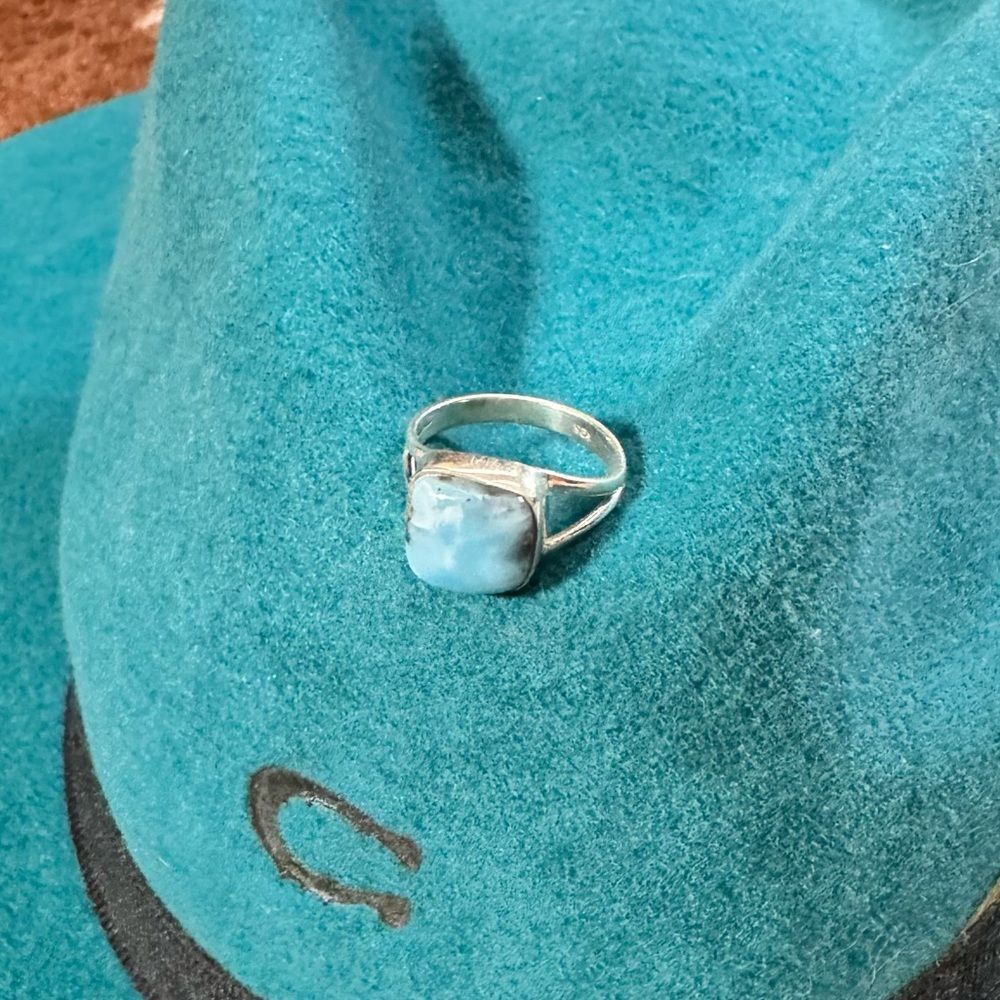 Larimar and 925 Sterling Silver Ring
